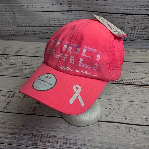 Under Armour Accessories - Under Armour Womens Power In Pink Cure Breast Cancer Awareness Hat HeatGear New